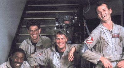 Ghostbusters 2 mit Bill Murray, Dan Aykroyd, Sigourney Weaver und Harold Ramis