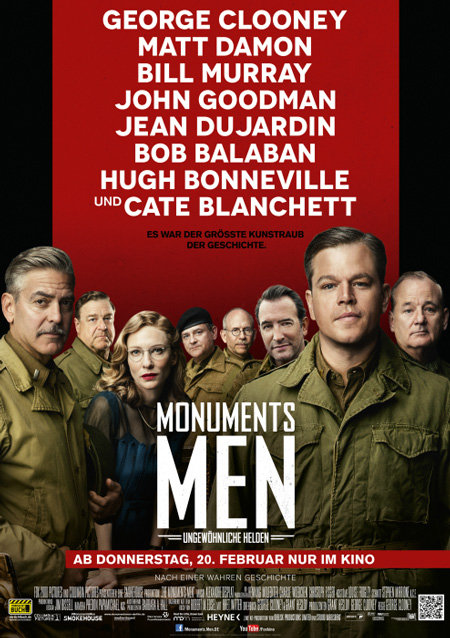 Monuments Men (mit Matt Damon und Cate Blanchett)