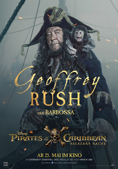 Pirates of the Carribean 5 (mit Geoffrey Rush und Brenton Thwaites)