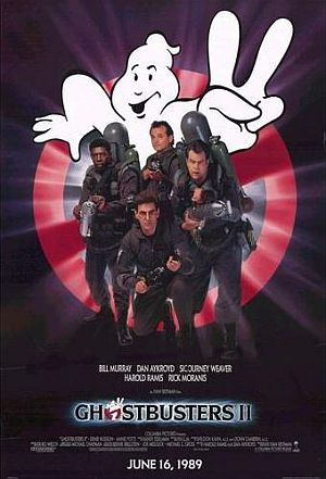 Ghostbusters 2 mit Bill Murray, Dan Aykroyd, Sigourney Weaver und Harold Ramis
