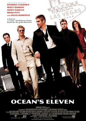 Ocean's Eleven mit George Clooney, Brad Pitt, Matt Damon, Andy Garcia und Julia Roberts