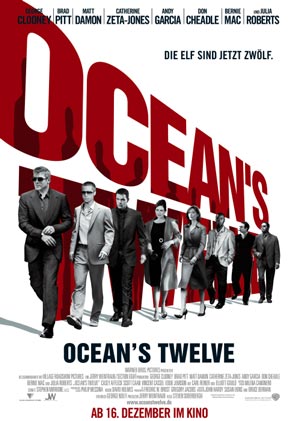 Ocean's Twelve mit George Clooney, Brad Pitt, Julia Roberts und Catherine Zeta-Jones