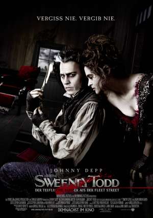 Sweeney Todd mit Johnny Depp, Alan Rickman und Helena Bonham Carter
