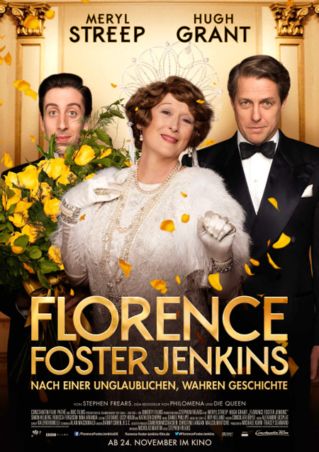 Florence Foster Jenkins (mit Meryl Streep, Hugh Grant und Simon Helberg)